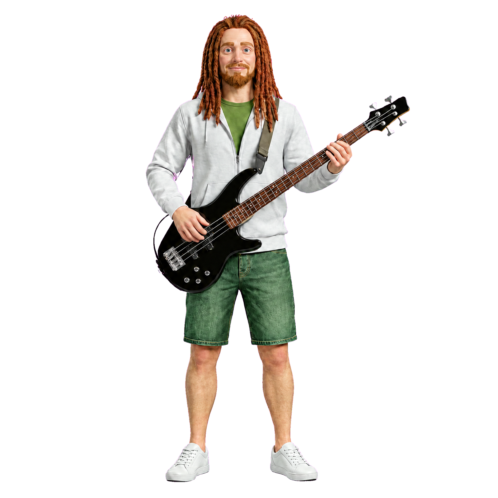 Als Bassist mit E-Bass