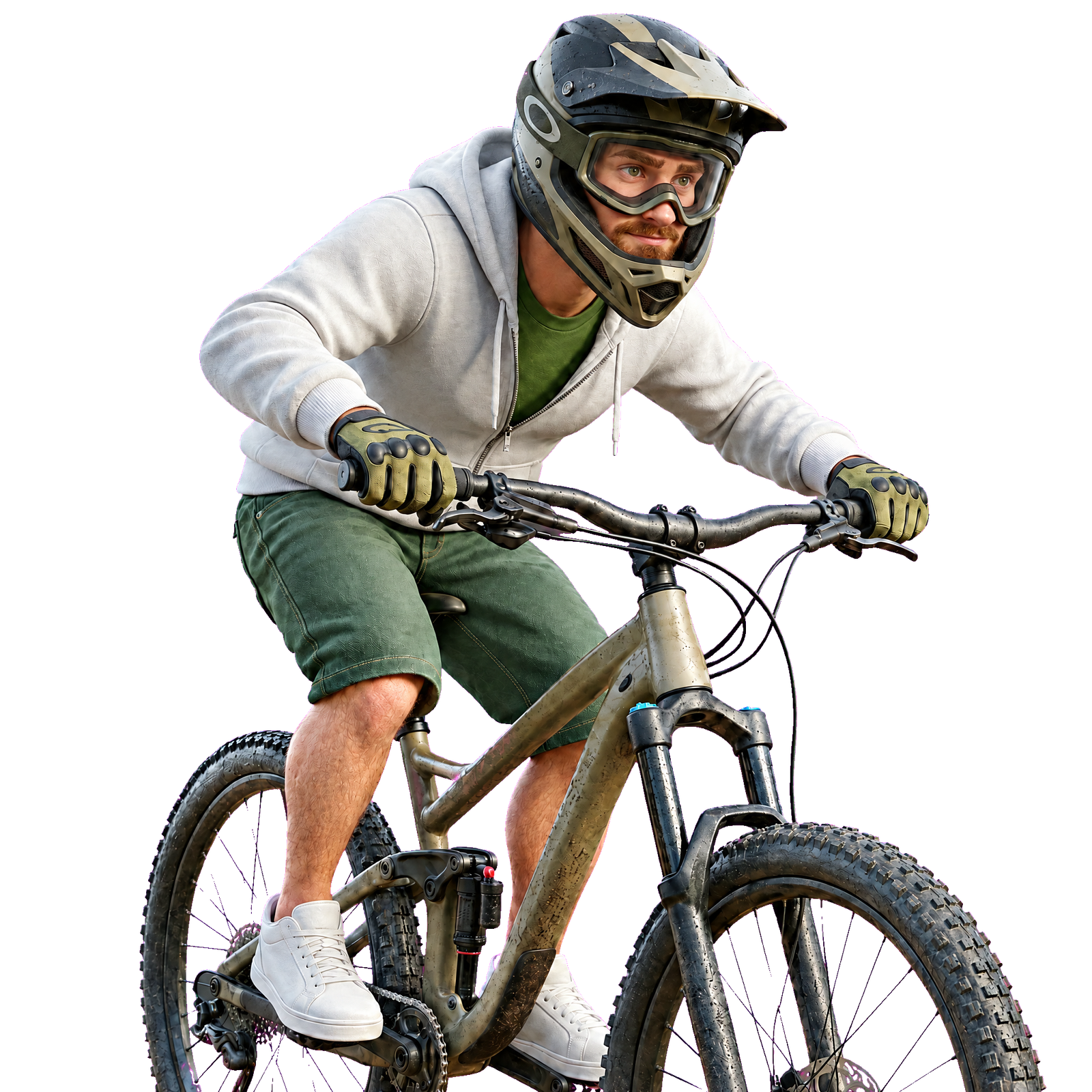 Beim Downhill-Biken